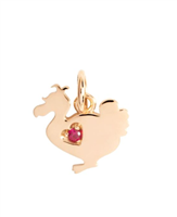 Charm Dodo Symbols in Oro rosa Rubino DMC4016-LAD30-RY09R
